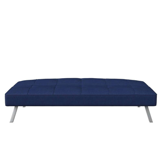 Serta - Cailey Fabric Convertible Futon, Navy by Lifestyle Solutions - SC-CRYS3LU2051 veiw 2