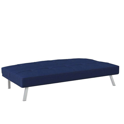 Serta - Cailey Fabric Convertible Futon, Navy by Lifestyle Solutions - SC-CRYS3LU2051 veiw 4
