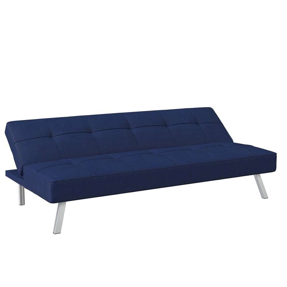 Serta - Cailey Fabric Convertible Futon, Navy by Lifestyle Solutions - SC-CRYS3LU2051 veiw 5