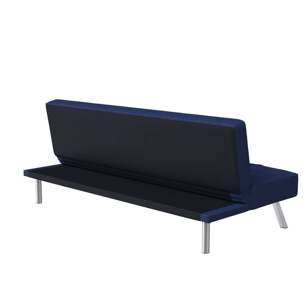 Serta - Cailey Fabric Convertible Futon, Navy by Lifestyle Solutions - SC-CRYS3LU2051 veiw 6