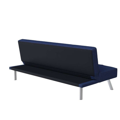 Serta - Cailey Fabric Convertible Futon, Navy by Lifestyle Solutions - SC-CRYS3LU2051 veiw 6