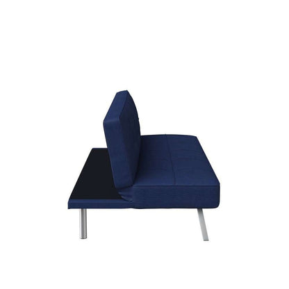 Serta - Cailey Fabric Convertible Futon, Navy by Lifestyle Solutions - SC-CRYS3LU2051 veiw 7