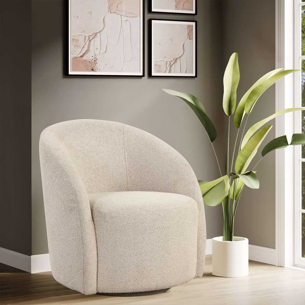 Lifestyle Solutions - Magnus Swivel Accent Chair, Khaki - 171A002GRY veiw 2