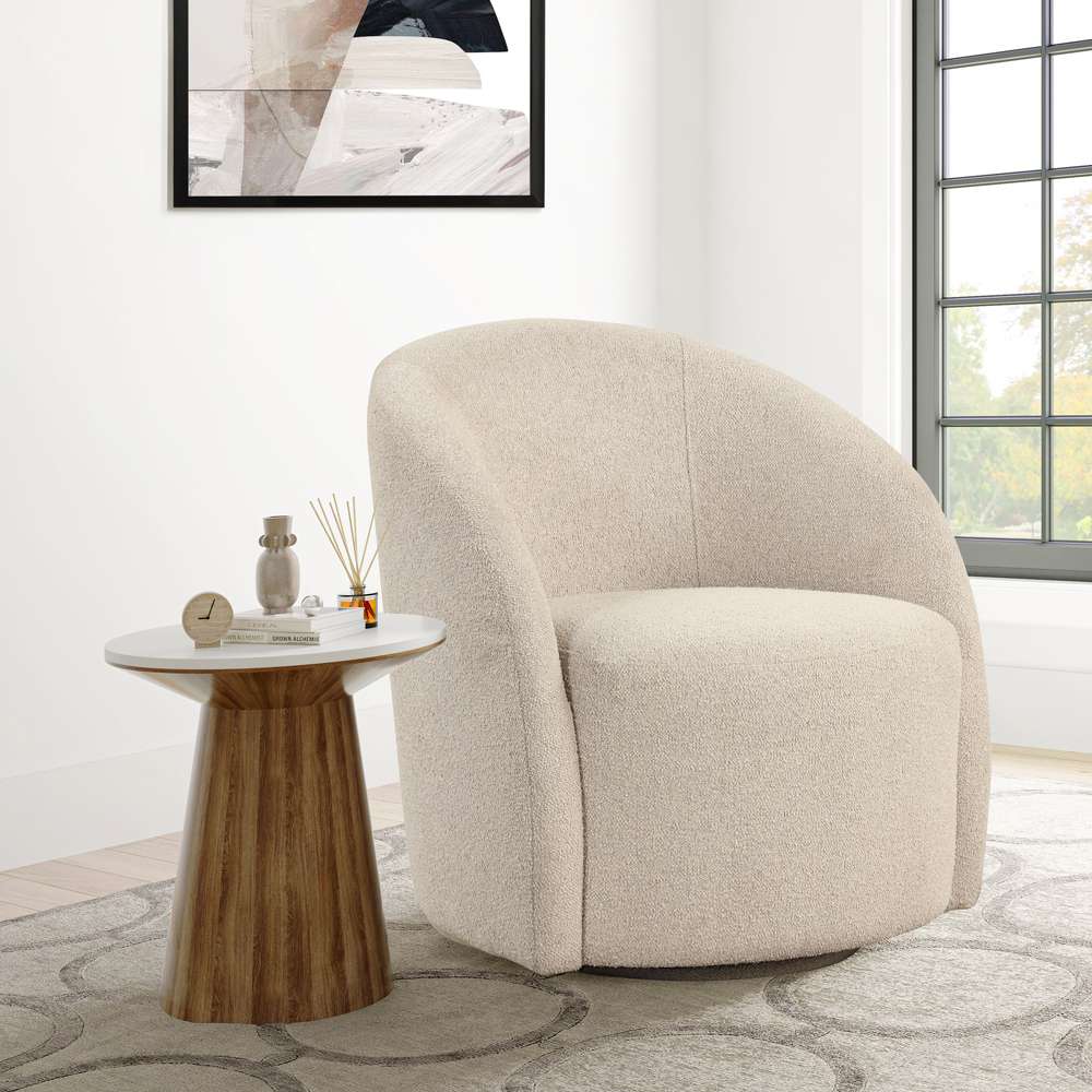 Lifestyle Solutions - Magnus Swivel Accent Chair, Khaki - 171A002GRY veiw 3