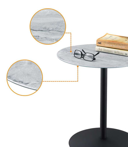 Lilola Home - Circa End Table with Gray Marble Textured Top  - 98025 veiw 3