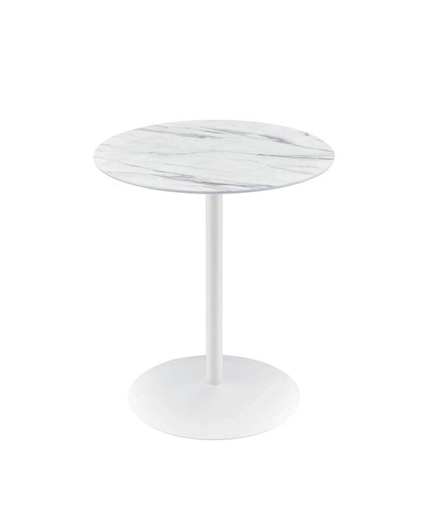 Lilola Home - Circa End Table with White Marble Textured Top  - 98023 veiw 1