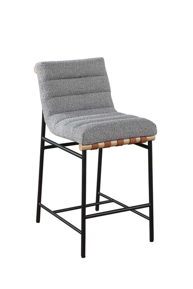 Lilola Home - Lahni Gray Boucle Fabric Counter Height Chair - 30531 veiw 2
