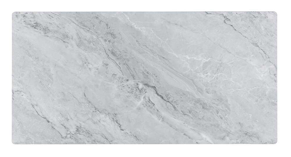 Lilola Home - Landon Coffee Table with Glass Gray Marble Texture Top and Bent Wood Design - 98019 veiw 4