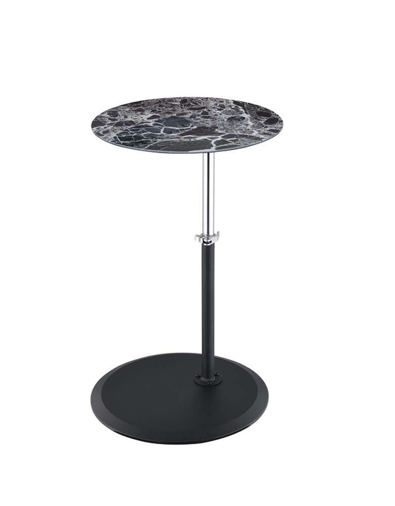 Lilola Home - Orbit End Table with Height Adjustable Black Marble Textured Top - 98021 veiw 2