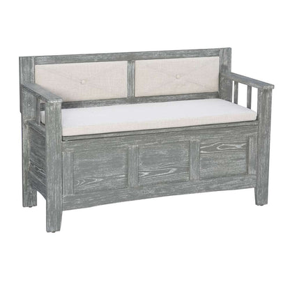 Linon Home Decor - Carlton Bench Weathered Grey - BH213GRY01KDU veiw 1
