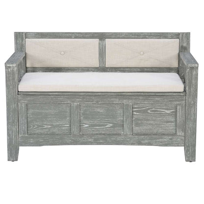 Linon Home Decor - Carlton Bench Weathered Grey - BH213GRY01KDU veiw 2