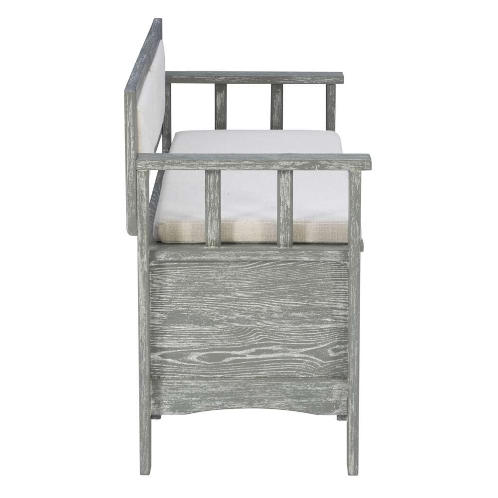 Linon Home Decor - Carlton Bench Weathered Grey - BH213GRY01KDU veiw 3