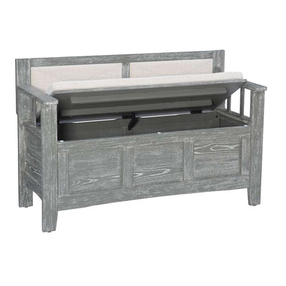 Linon Home Decor - Carlton Bench Weathered Grey - BH213GRY01KDU veiw 6
