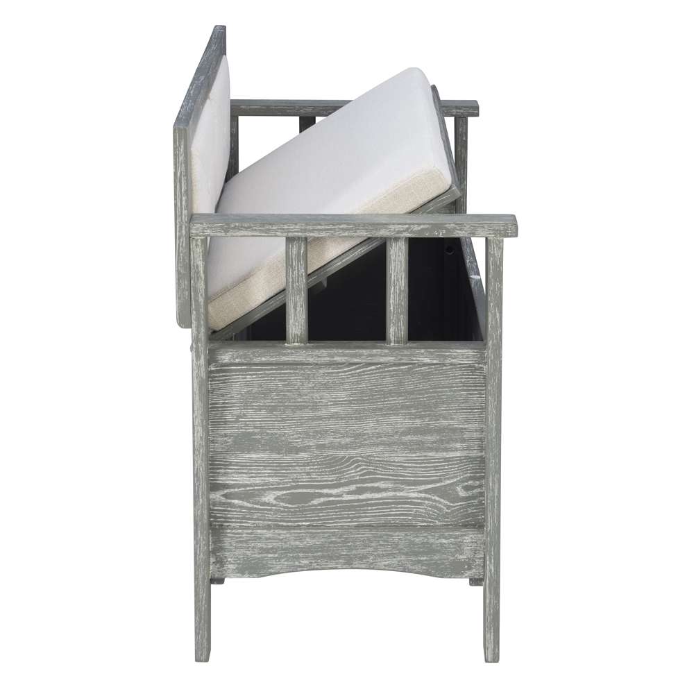 Linon Home Decor - Carlton Bench Weathered Grey - BH213GRY01KDU veiw 7