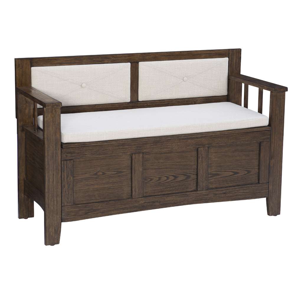 Linon Home Decor - Carlton Bench Rustic Umber Brown - BH213BRN01KDU veiw 1