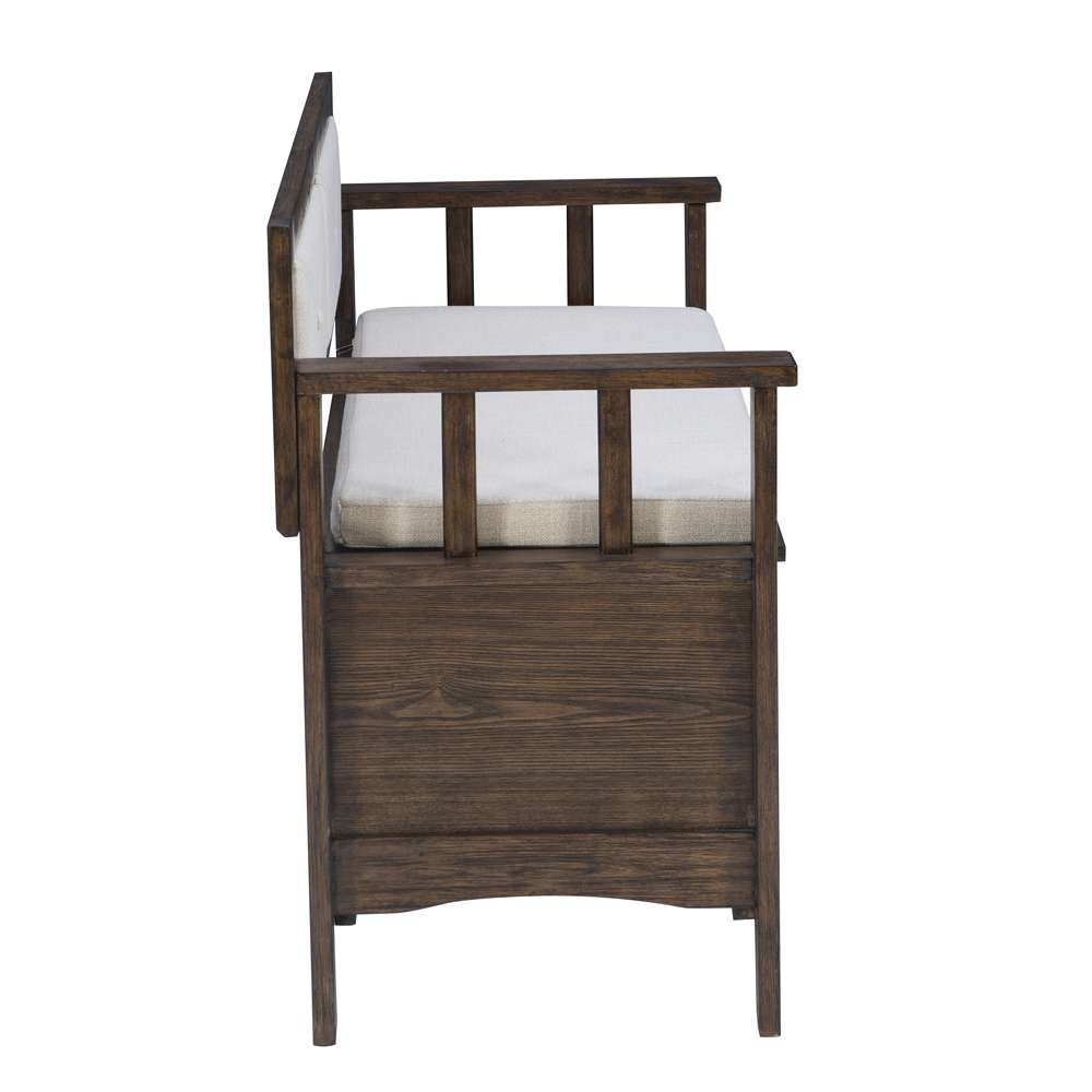 Linon Home Decor - Carlton Bench Rustic Umber Brown - BH213BRN01KDU veiw 3
