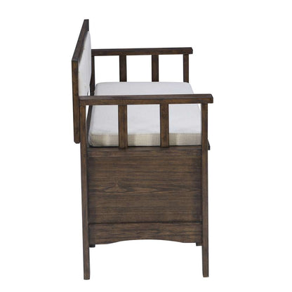 Linon Home Decor - Carlton Bench Rustic Umber Brown - BH213BRN01KDU veiw 3