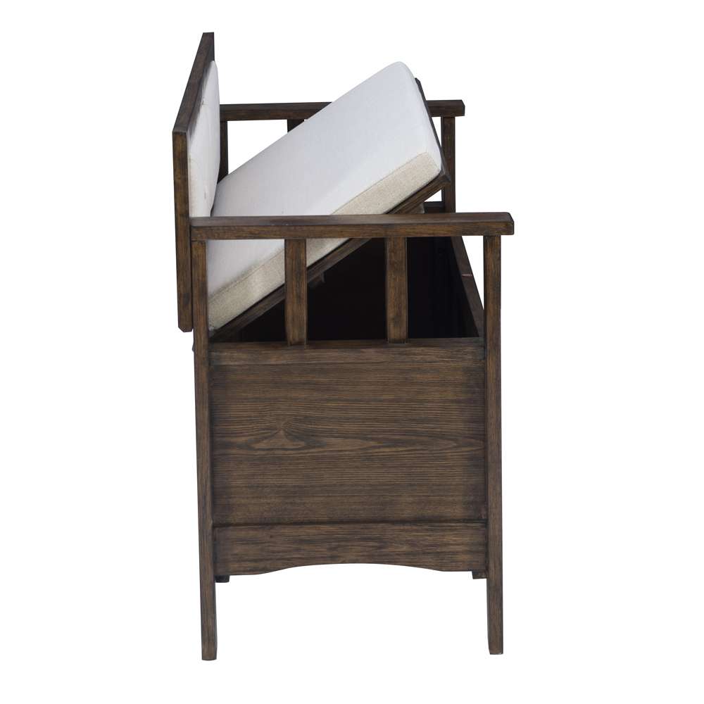 Linon Home Decor - Carlton Bench Rustic Umber Brown - BH213BRN01KDU veiw 7