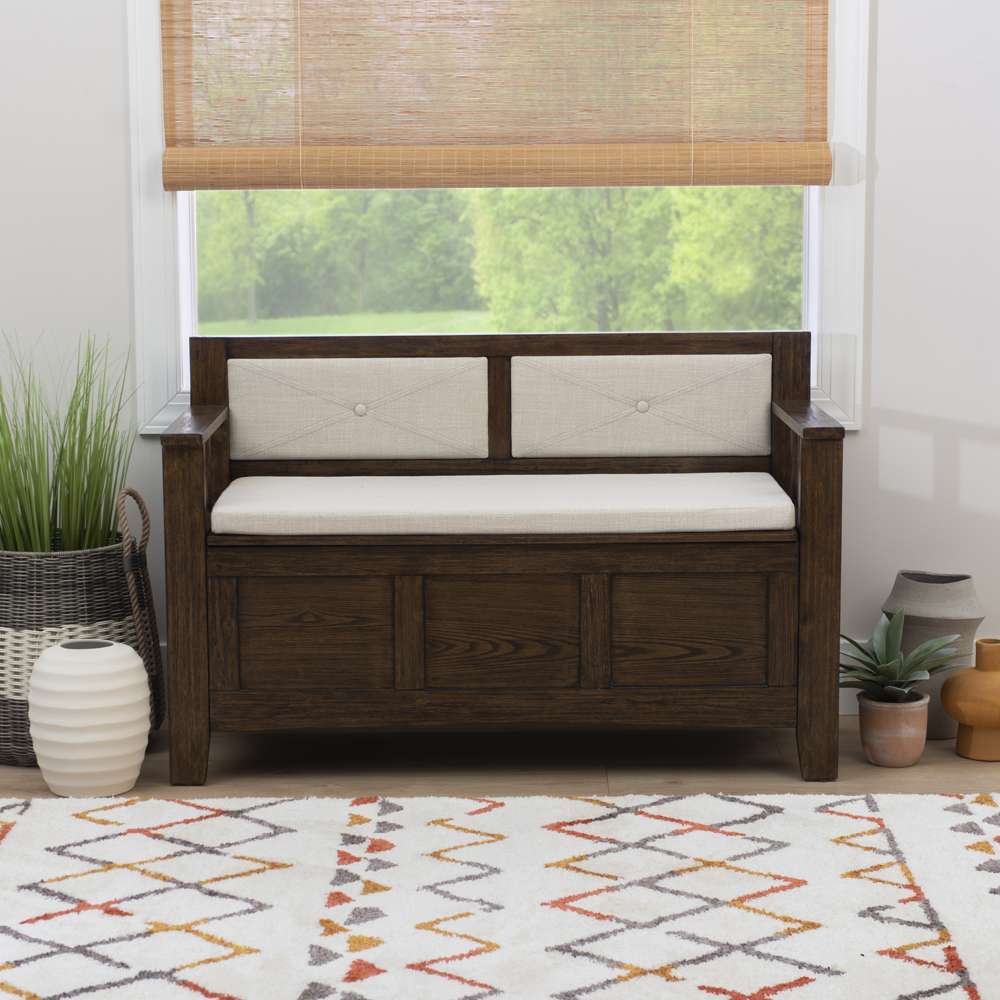 Linon Home Decor - Carlton Bench Rustic Umber Brown - BH213BRN01KDU veiw 8