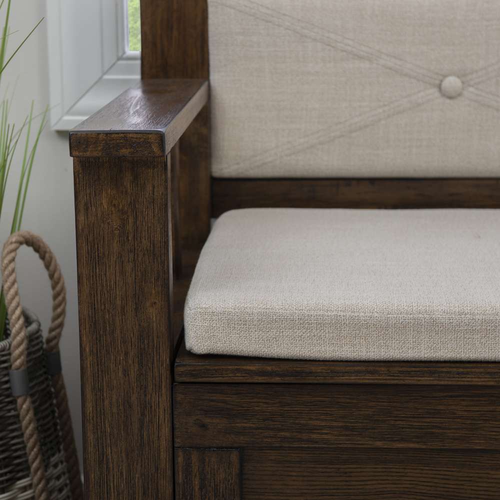 Linon Home Decor - Carlton Bench Rustic Umber Brown - BH213BRN01KDU veiw 10