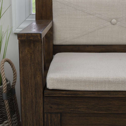 Linon Home Decor - Carlton Bench Rustic Umber Brown - BH213BRN01KDU veiw 10