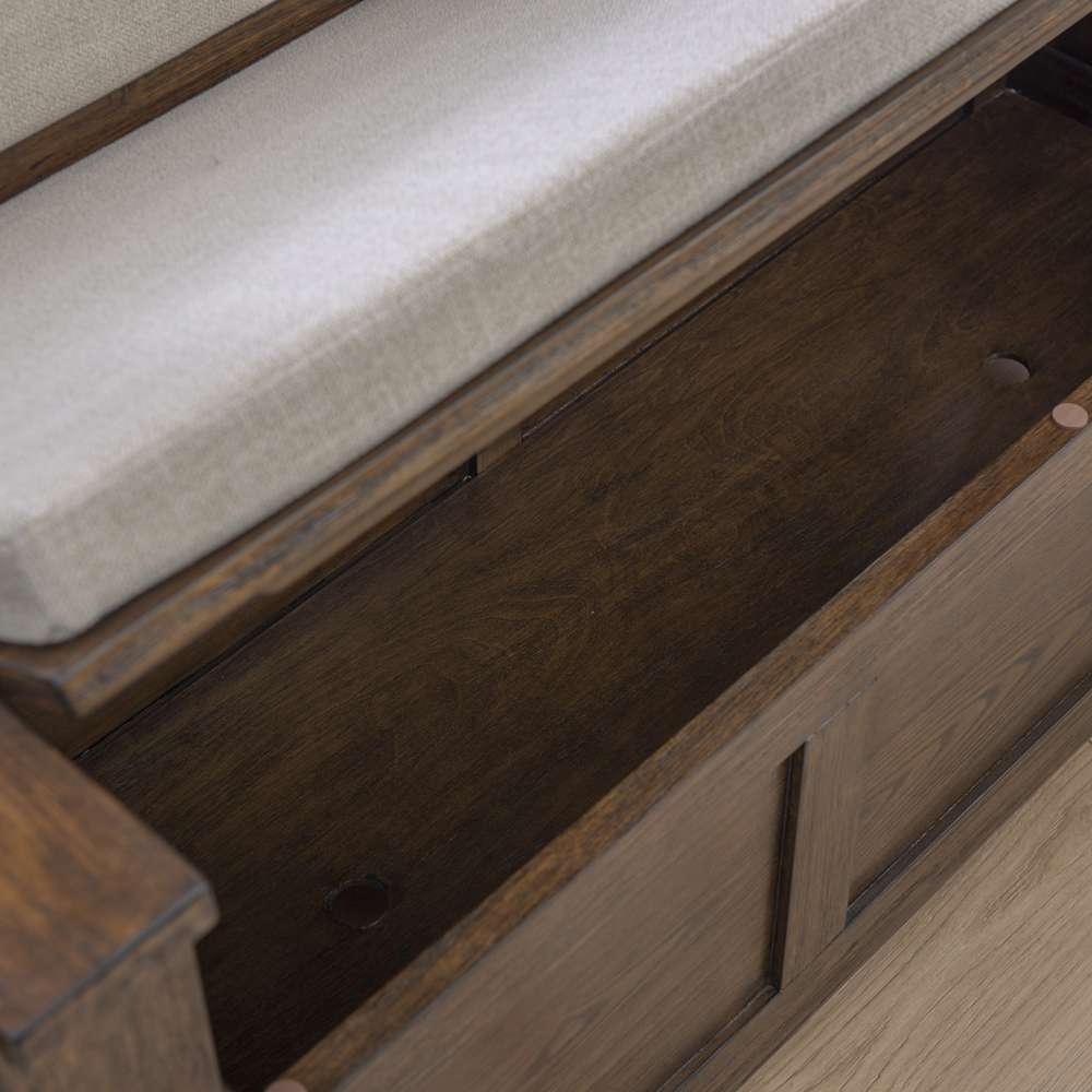 Linon Home Decor - Carlton Bench Rustic Umber Brown - BH213BRN01KDU veiw 11