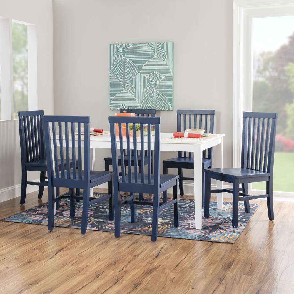 Linon Home Decor - Percival Side Chair Navy (Set of 2) - CH246NVY02KD veiw 8