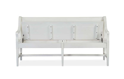 Magnussen- Heron Cove - Wood Bench w/Back KD -D4400-79 veiw 2