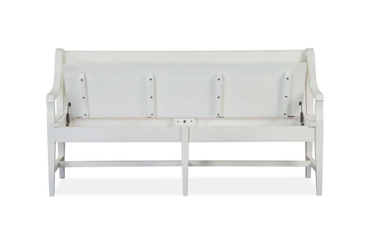 Magnussen- Heron Cove - Wood Bench w/Back KD -D4400-79 veiw 2