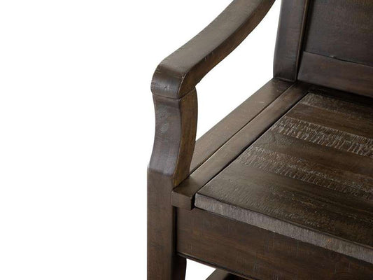 Magnussen- Westley Falls - Wood Bench w/Back KD -D4399-79 veiw 2