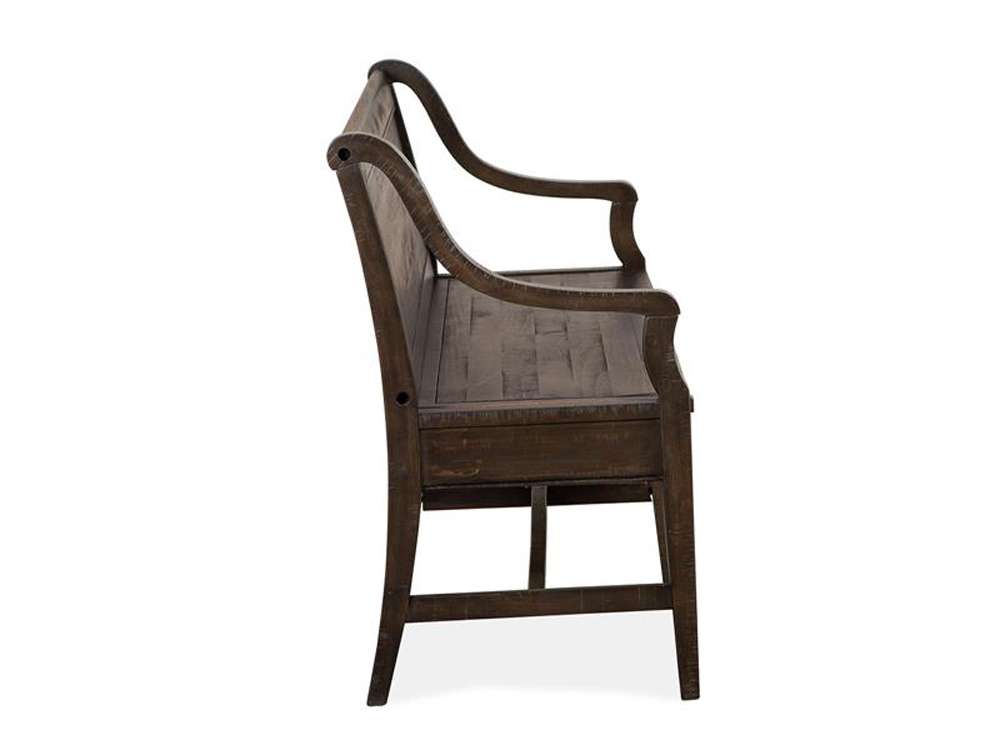 Magnussen- Westley Falls - Wood Bench w/Back KD -D4399-79 veiw 3