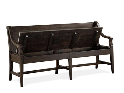 Magnussen- Westley Falls - Wood Bench w/Back KD -D4399-79 veiw 6