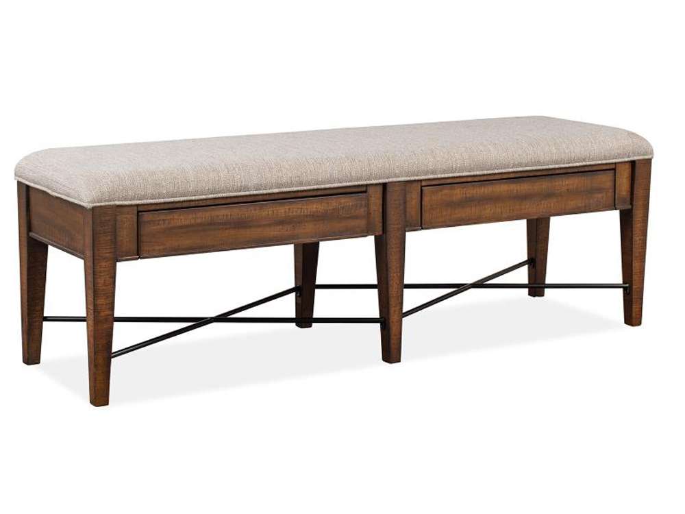 Magnussen- Bay Creek - Wood Bench w/Upholstered Seat KD -D4398-68 veiw 1