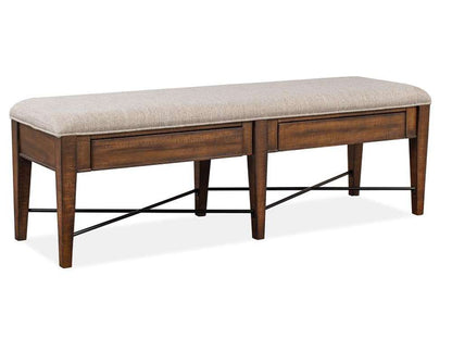 Magnussen- Bay Creek - Wood Bench w/Upholstered Seat KD -D4398-68 veiw 1