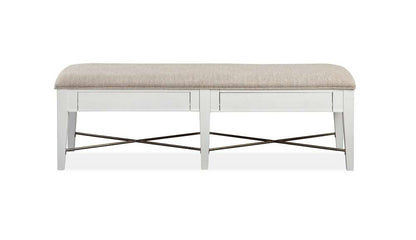 Magnussen- Heron Cove - Wood Bench w/Upholstered Seat KD -D4400-68 veiw 1