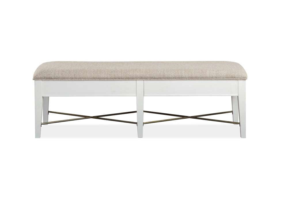 Magnussen- Heron Cove - Wood Bench w/Upholstered Seat KD -D4400-68 veiw 2