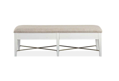 Magnussen- Heron Cove - Wood Bench w/Upholstered Seat KD -D4400-68 veiw 2