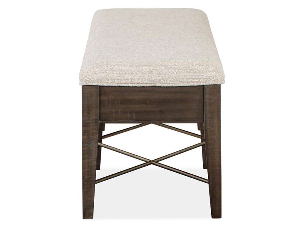 Magnussen- Westley Falls - Wood Bench w/Upholstered Seat KD -D4399-68 veiw 3