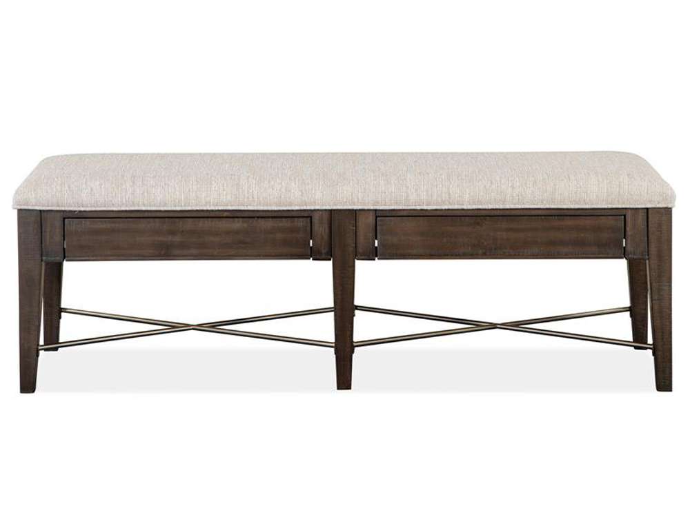 Magnussen- Westley Falls - Wood Bench w/Upholstered Seat KD -D4399-68 veiw 6