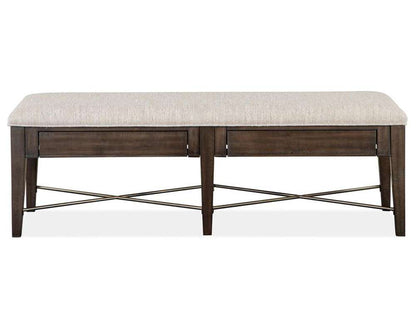Magnussen- Westley Falls - Wood Bench w/Upholstered Seat KD -D4399-68 veiw 6