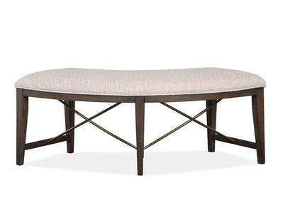 Magnussen- Westley Falls - Wood Curved Bench w/Upholstered Seat KD -D4399-67 veiw 5