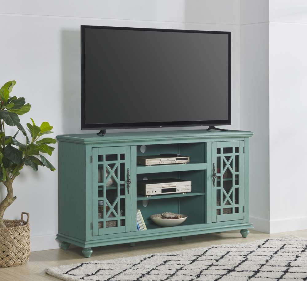 Martin Svensson Home -  Elegant 2 Door TV Stand, Antique Teal - 910191 veiw 1