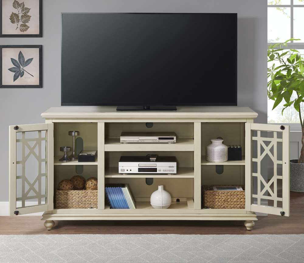 Martin Svensson Home -  Elegant 2 Door TV Stand, Antique White - 910193 veiw 2