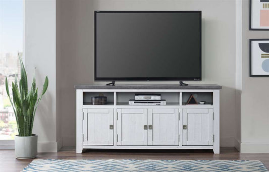 Martin Svensson Home -  Foundry 65in TV Stand, White Stain with Grey Top - 90925 veiw 1