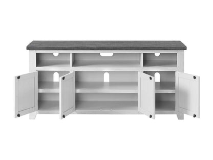 Martin Svensson Home -  Foundry 65in TV Stand, White Stain with Grey Top - 90925 veiw 6