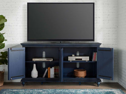 Martin Svensson Home -  Garden District Solid Wood TV Stand, Rustic Blue - 909185 veiw 3