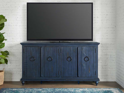 Martin Svensson Home -  Garden District Solid Wood TV Stand, Rustic Blue - 909185 veiw 4