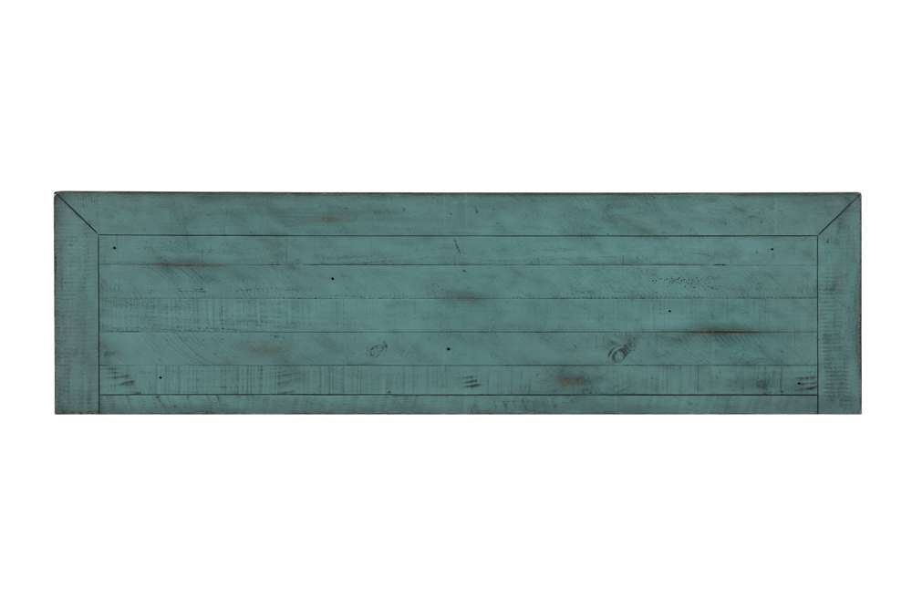 Martin Svensson Home -  Garden District Solid Wood TV Stand, Rustic Turquoise - 909181 veiw 7