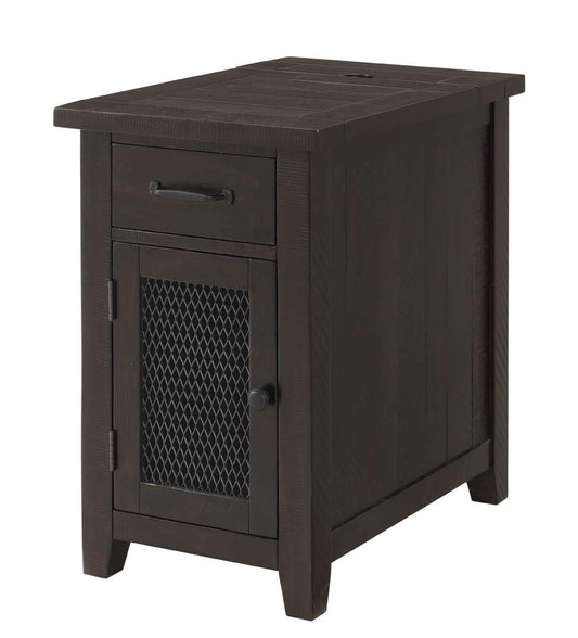 Martin Svensson Home -  Rustic Chairside Table with Power, Espresso - 890178 veiw 2