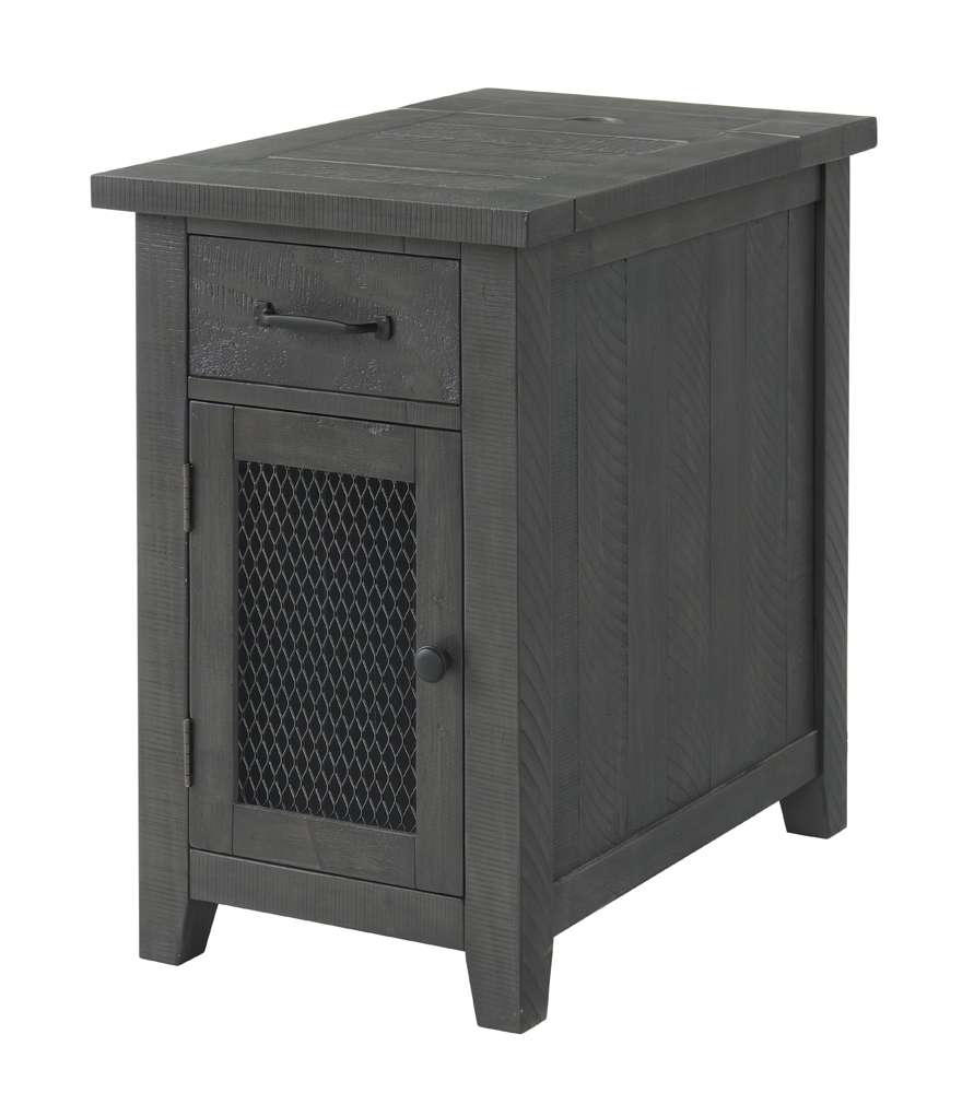 Martin Svensson Home -  Rustic Chairside Table with Power, Grey - 890179 veiw 3